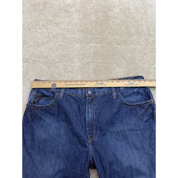 Ariat M4 FR Jeans Mens 42x30 Blue Low Rise Boot Cut Workwear Western - Picture 7 of 10